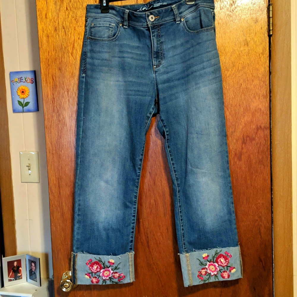 Ankle design cuffed jeans, worn only a few times